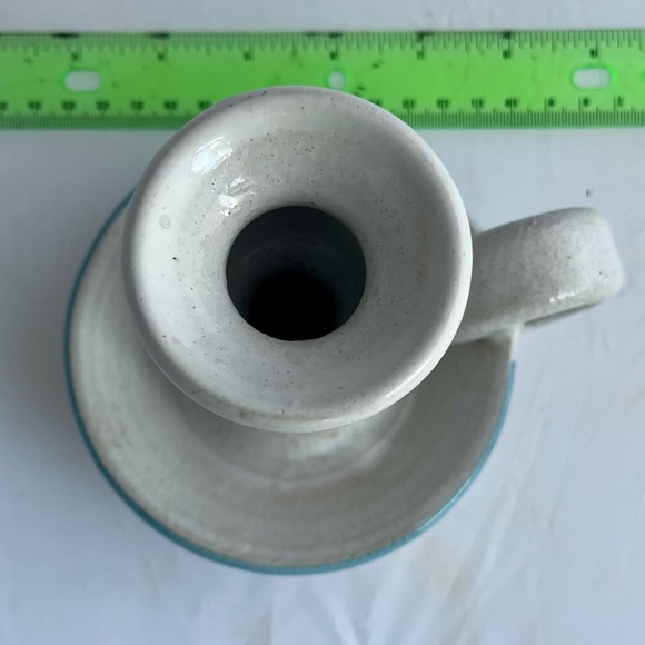 Vintage 80's Stoneware Handmade Pottery Candlestick Holder - Picture 7 of 8